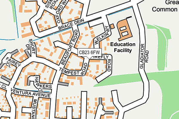 CB23 6FW map - OS OpenMap – Local (Ordnance Survey)