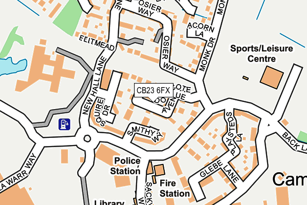 CB23 6FX map - OS OpenMap – Local (Ordnance Survey)