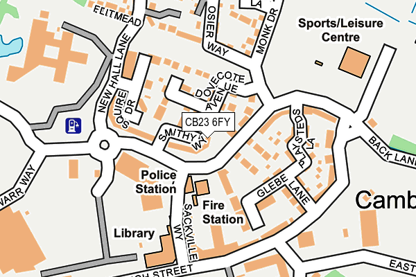 CB23 6FY map - OS OpenMap – Local (Ordnance Survey)