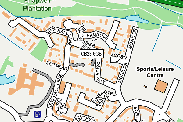 CB23 6GB map - OS OpenMap – Local (Ordnance Survey)