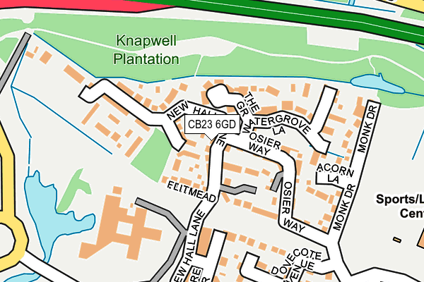 CB23 6GD map - OS OpenMap – Local (Ordnance Survey)