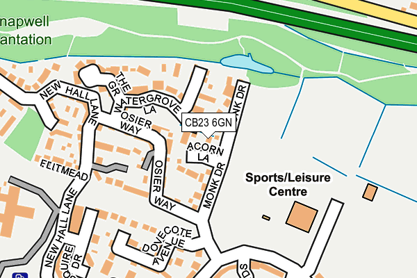 CB23 6GN map - OS OpenMap – Local (Ordnance Survey)