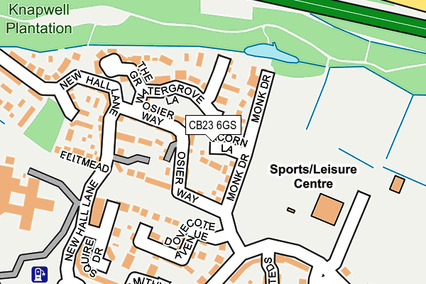 CB23 6GS map - OS OpenMap – Local (Ordnance Survey)