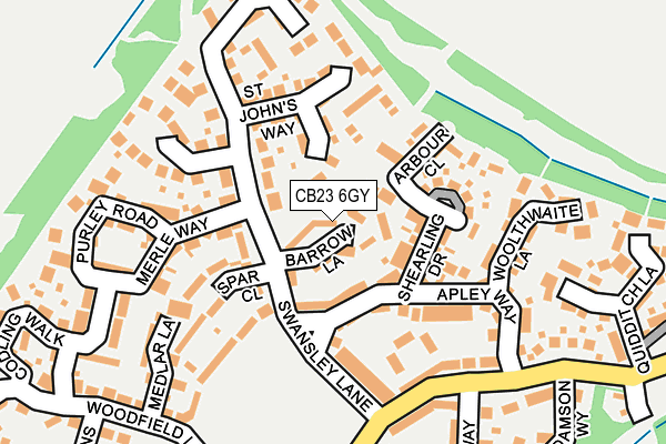 CB23 6GY map - OS OpenMap – Local (Ordnance Survey)