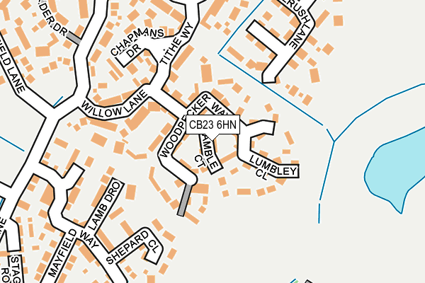 CB23 6HN map - OS OpenMap – Local (Ordnance Survey)