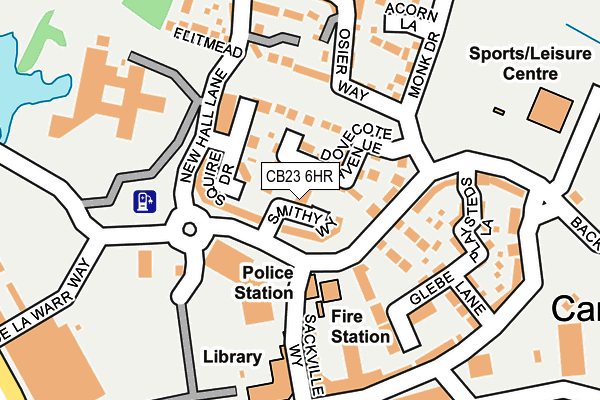 CB23 6HR map - OS OpenMap – Local (Ordnance Survey)