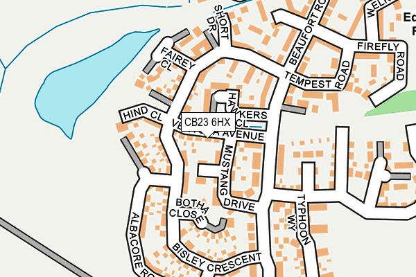 CB23 6HX map - OS OpenMap – Local (Ordnance Survey)