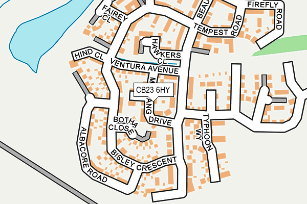 CB23 6HY map - OS OpenMap – Local (Ordnance Survey)