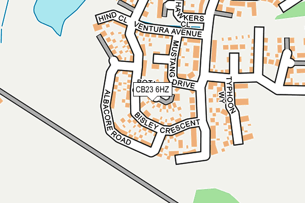 CB23 6HZ map - OS OpenMap – Local (Ordnance Survey)