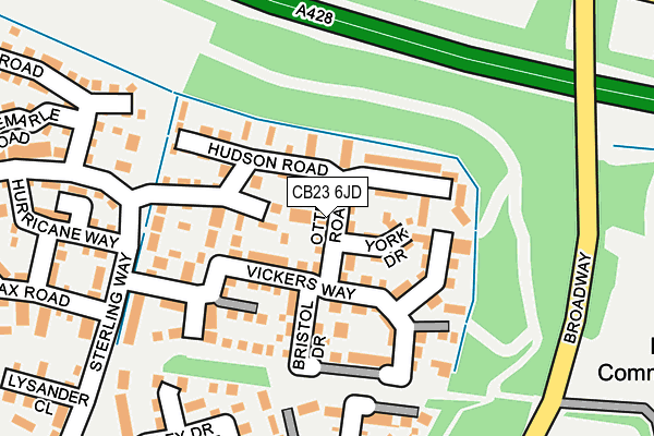 CB23 6JD map - OS OpenMap – Local (Ordnance Survey)