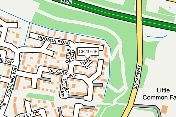 CB23 6JF map - OS OpenMap – Local (Ordnance Survey)