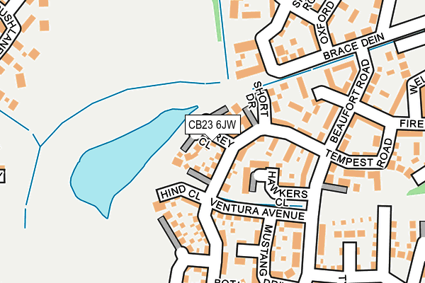 CB23 6JW map - OS OpenMap – Local (Ordnance Survey)
