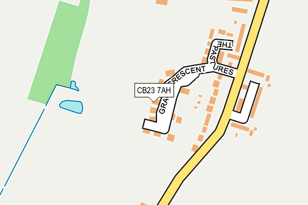CB23 7AH map - OS OpenMap – Local (Ordnance Survey)