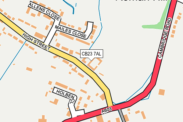 CB23 7AL map - OS OpenMap – Local (Ordnance Survey)