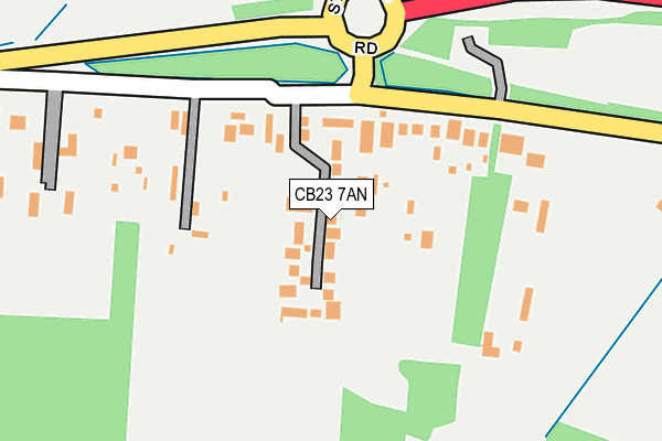 CB23 7AN map - OS OpenMap – Local (Ordnance Survey)