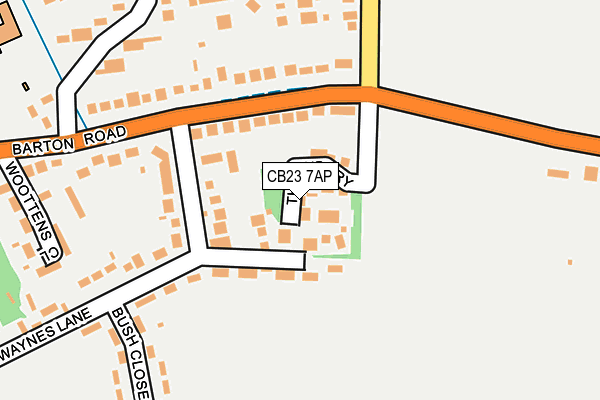CB23 7AP map - OS OpenMap – Local (Ordnance Survey)