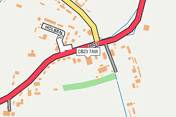 CB23 7AW map - OS OpenMap – Local (Ordnance Survey)