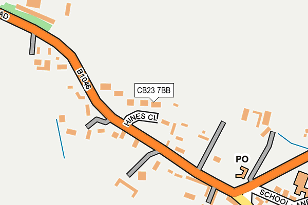 CB23 7BB map - OS OpenMap – Local (Ordnance Survey)