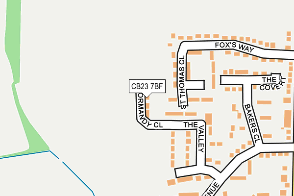 CB23 7BF map - OS OpenMap – Local (Ordnance Survey)