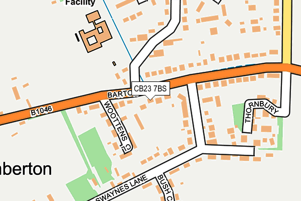 CB23 7BS map - OS OpenMap – Local (Ordnance Survey)