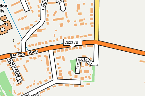CB23 7BT map - OS OpenMap – Local (Ordnance Survey)