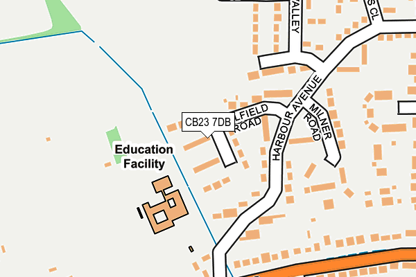 CB23 7DB map - OS OpenMap – Local (Ordnance Survey)