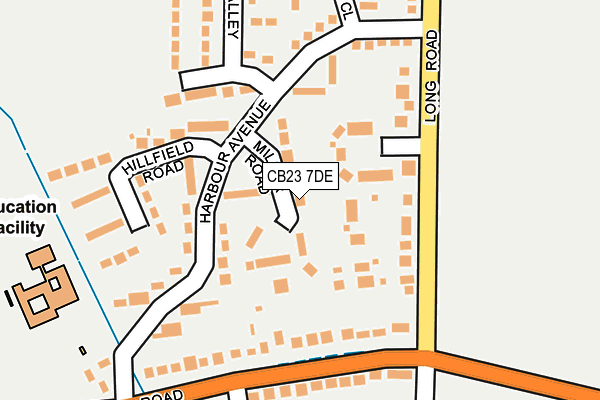CB23 7DE map - OS OpenMap – Local (Ordnance Survey)