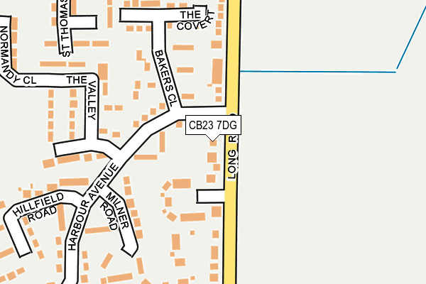 CB23 7DG map - OS OpenMap – Local (Ordnance Survey)