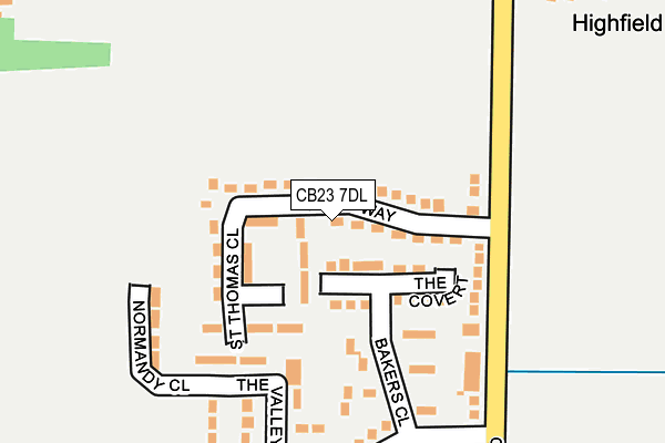 CB23 7DL map - OS OpenMap – Local (Ordnance Survey)