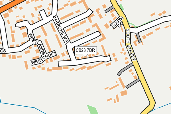CB23 7DR map - OS OpenMap – Local (Ordnance Survey)
