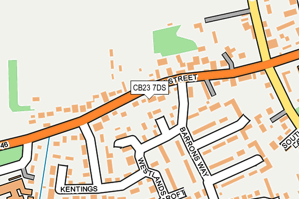 CB23 7DS map - OS OpenMap – Local (Ordnance Survey)