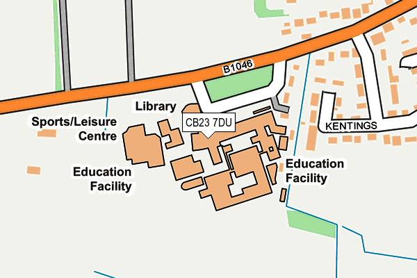 CB23 7DU map - OS OpenMap – Local (Ordnance Survey)