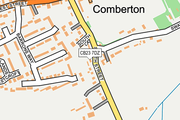 CB23 7DZ map - OS OpenMap – Local (Ordnance Survey)