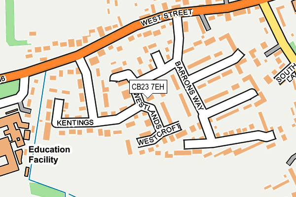 CB23 7EH map - OS OpenMap – Local (Ordnance Survey)