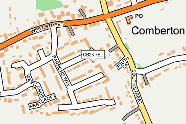 CB23 7EL map - OS OpenMap – Local (Ordnance Survey)