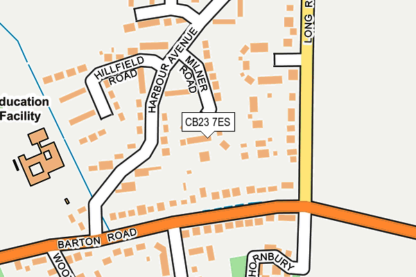 CB23 7ES map - OS OpenMap – Local (Ordnance Survey)