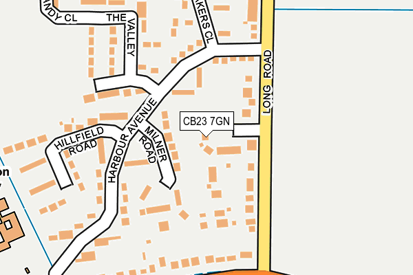 CB23 7GN map - OS OpenMap – Local (Ordnance Survey)