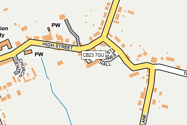 CB23 7GU map - OS OpenMap – Local (Ordnance Survey)