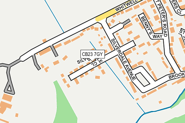 CB23 7GY map - OS OpenMap – Local (Ordnance Survey)