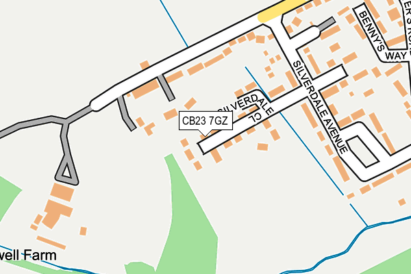 CB23 7GZ map - OS OpenMap – Local (Ordnance Survey)
