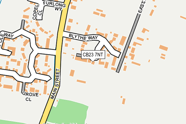 CB23 7NT map - OS OpenMap – Local (Ordnance Survey)