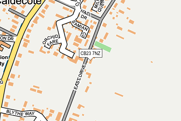 CB23 7NZ map - OS OpenMap – Local (Ordnance Survey)