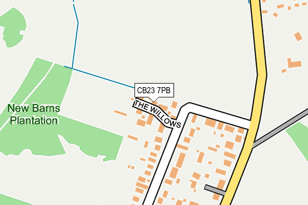 CB23 7PB map - OS OpenMap – Local (Ordnance Survey)