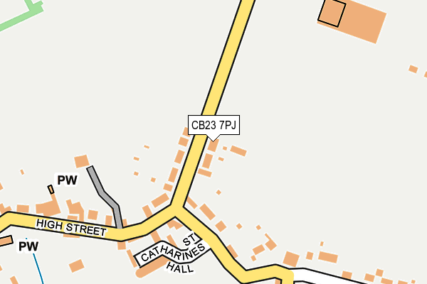 CB23 7PJ map - OS OpenMap – Local (Ordnance Survey)