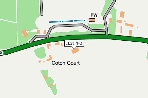 CB23 7PQ map - OS OpenMap – Local (Ordnance Survey)