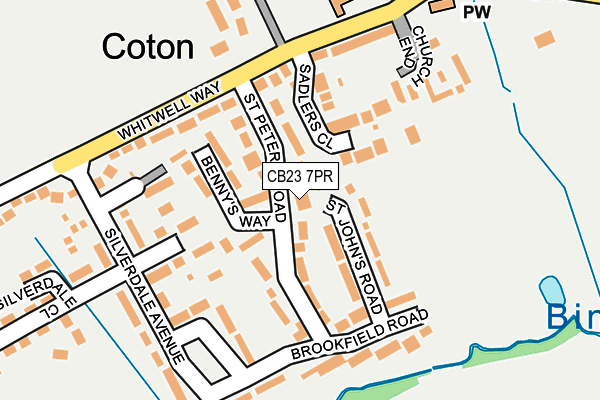 CB23 7PR map - OS OpenMap – Local (Ordnance Survey)