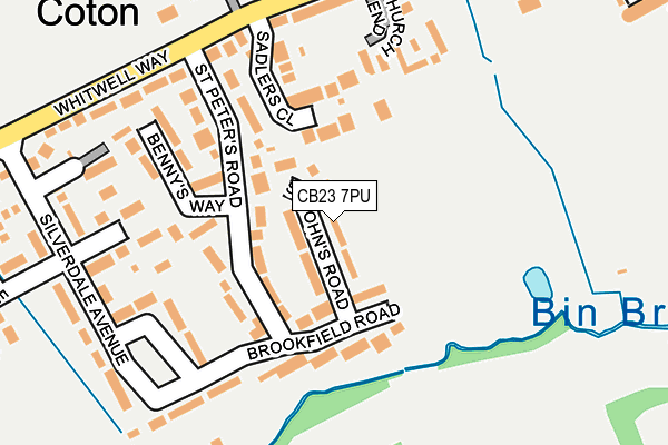 CB23 7PU map - OS OpenMap – Local (Ordnance Survey)