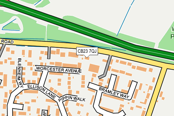 CB23 7QJ map - OS OpenMap – Local (Ordnance Survey)