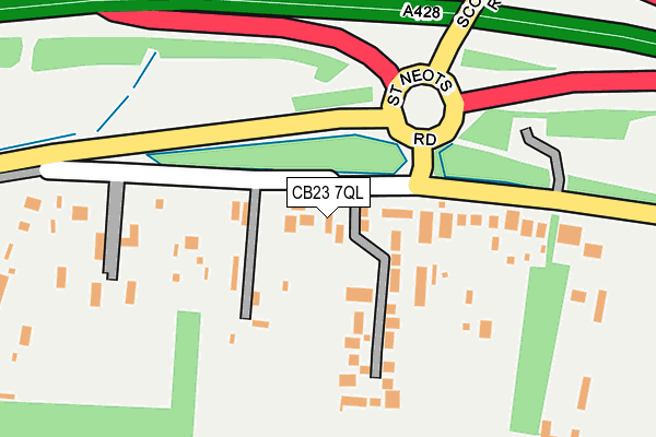 CB23 7QL map - OS OpenMap – Local (Ordnance Survey)