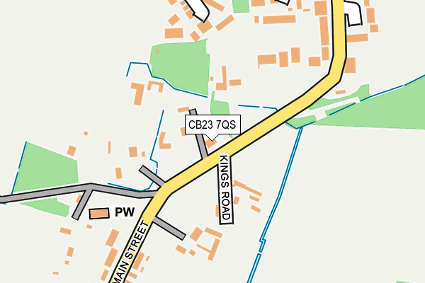 CB23 7QS map - OS OpenMap – Local (Ordnance Survey)